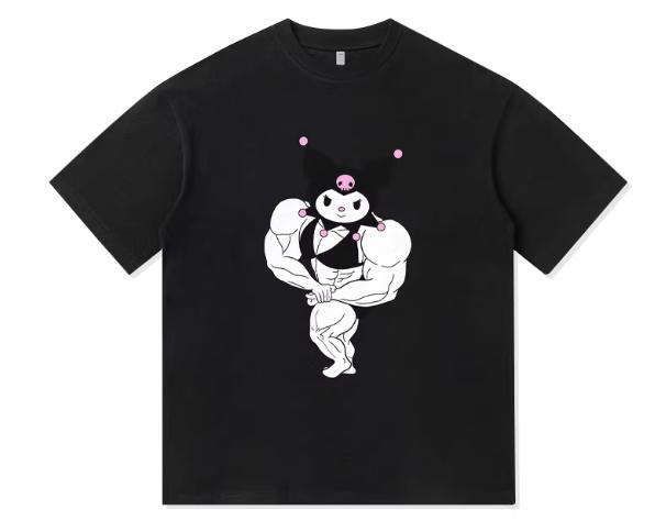 

2026 New Fashion RoundNeck ShortSleeve TShirt Spring Summer Kuromi Women TShirt Unisex Trendy Top 4XL