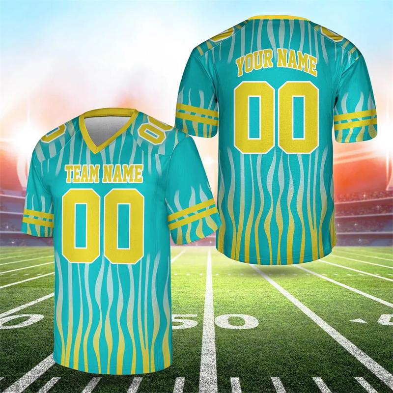 Sports T-shirts For Men Football Team Uniform Custom Name Number Jersey Tops Loose Men Women Quick-drying Sportswear Kids Tees