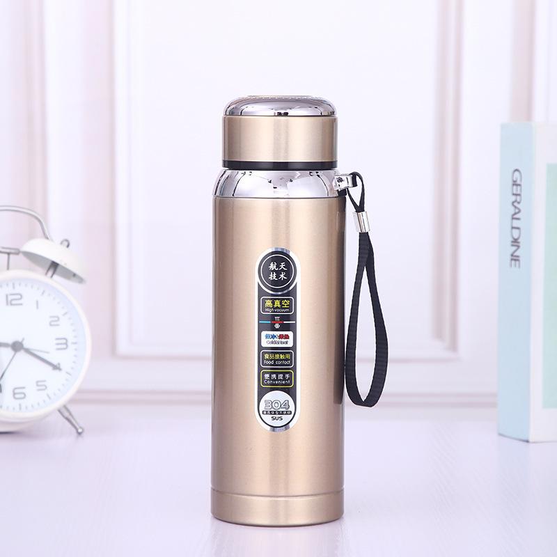 

Spacious 304 Stainless Steel Insulated Cup with Sling Outside Fitness Activities Bottle Gift Cup High Quality Durable Construction 600ml золотой
