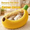 Warme Plüsch-Bananenform Katzenhöhle Weiches Haustier-Sofabett Haustiermöbel Katzenmatte Wintersaison