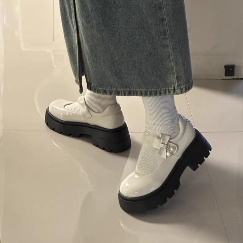 Scarpe Donna Suola Spessa Stile Francese2026Nuove Autunnali Scarpe Mary Jane Donna Semplici Versatili Donna Casual Scarpa in Pelle Zapatos De Mujer