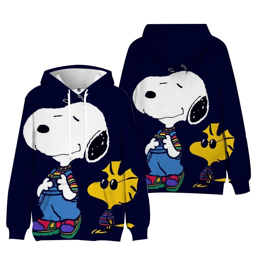 Snoopy cartoon women's sweatshirt, fashionable streetwear hoodie gift, Snoopy cartoon streetwear sweatshirt hoodie