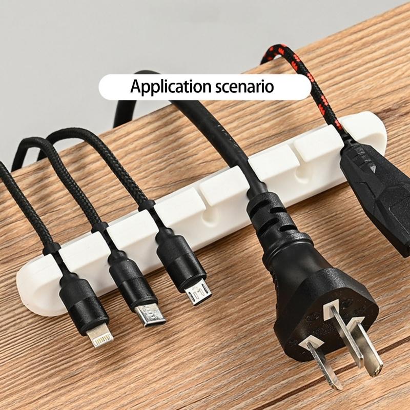 Cable Organizers Clip Multiple Surfaces Cord Holder For Desk Wall Computer Strong Adhesive Wire Management