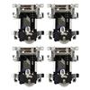 4PCS Wooden Sliding Door Rollers With Bottom Guides, Heavy Load Support And Smooth Ball Bearing Wheels