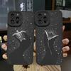 Ocean Animal Cute Dolphin Sea Turtle Dotted Painting Phone Case For iPhone 14 11 12 13 Pro Max 7 8 Plus X XR XS Silicone Covers