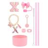10pcs Cup Accessories Set for Stanley 30oz 40oz Tumbler Straw Cover Cap Boot Spill Proof Stopper Letter Keychain Charm Sticker