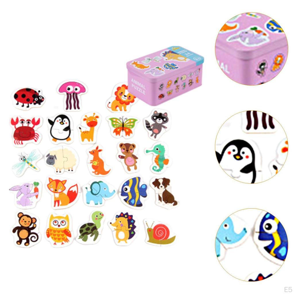 Cartoon Puzzle Creativity Imagination Shape Matching Montessori Toy for Preschool Ages 3 4 5