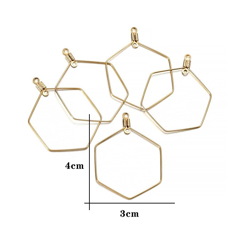 

10/20 шт. серьги из нержавеющей стали, подвески, аксессуары «сделай сам», золотой цвет, подвеска геометрической формы для изготовления ювелирных изделий, фурнитура