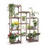 INS Antiseptic Wood Plant Stand: Movable Flower & Succulent Rack for Indoor/Outdoor Use