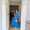 Elegant 2026 V-Neck Halter A-line Maxi Dress with Slimming Waist