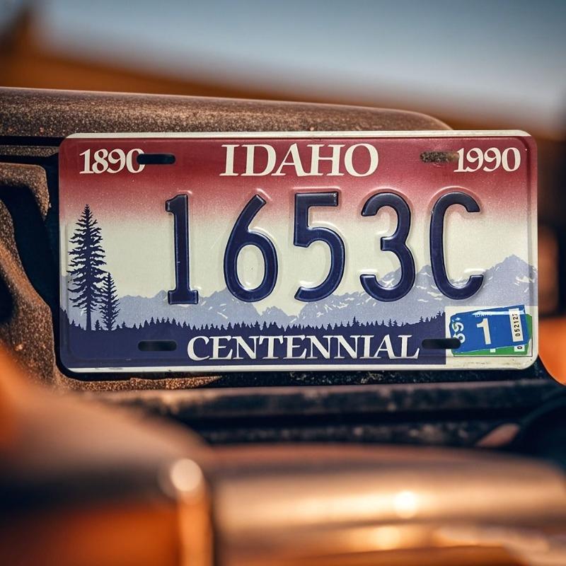 Motorcycle Souvenir License Plate, Metal Auto Wall Decor 15x30cm