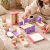 18 Pieces Miniature Dollhouse Furniture Set Realistic Toy Sturdy for Playroom