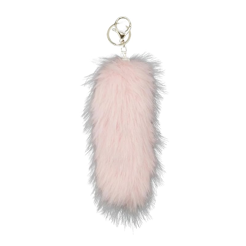 

[COZENTA] tail key ring strap fur Fluffy Fluffy fox cosplay disguise accessories 17cm (pink)