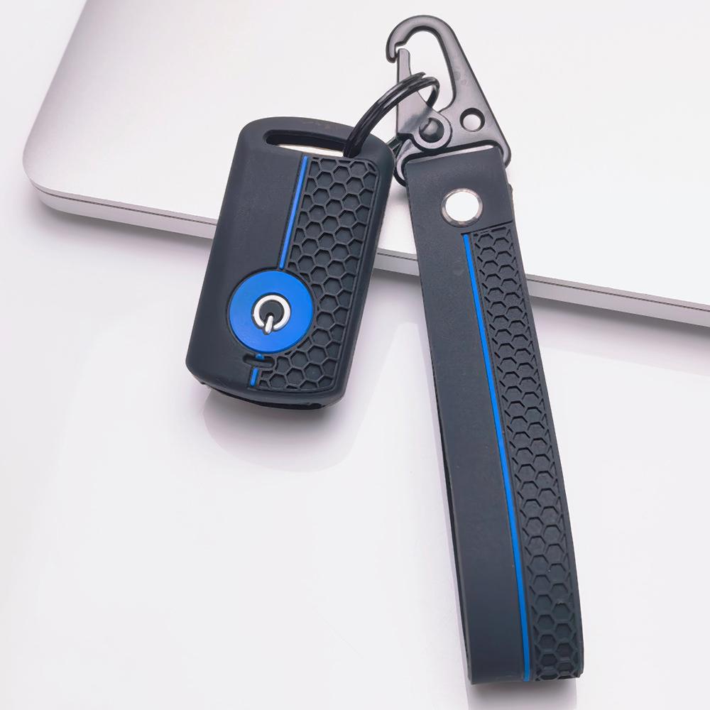 Key Fob Cover for YAMAHA Nmax XMax 125 300 Tricity Aerox with Keychain Anti-Scratch Surface Shockproof Structure Soft Grip Texture