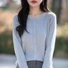 New Spring Style Knitted Round-neck Cardigan Women's Sweater Mini Coat, Long-sleeved Loose Korean Style for Outerwear