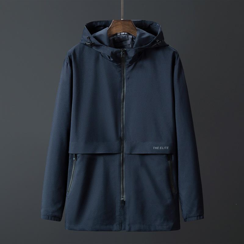 2026 Men's Spring Solid Color Hooded Windbreaker: Casual Outdoor Couples' Jacket