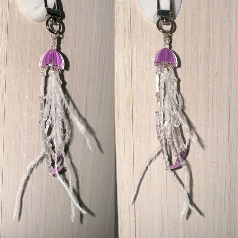 Unique Keychain Star Key Ornament Bag Pendant Delicate Jellyfish Decoration Aesthetic Bag Charm for Daily Party Use