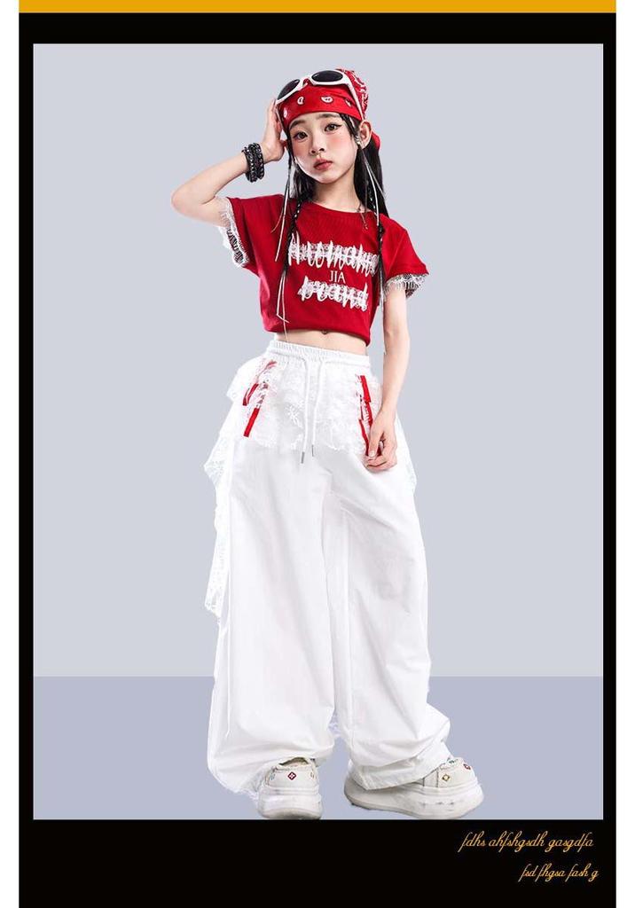 Set Costume Hip Hop Jazz Dance per Ragazze – Alla Moda Outfit da Esibizione Street Dance per Bambini