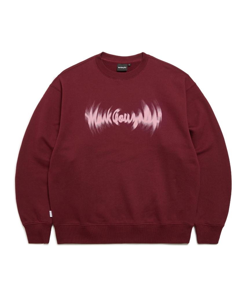 MARK GONZALES Motion Sign Logo Sweatshirt - Burgundy