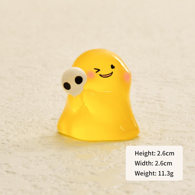 

Мини светящийся Хэллоуин Призрак Украшение Мультфильм Кукла Микро Пейзаж Кукольный Дом Модель Автомобиля Интерьер Домашнего Рабочего Стола Украшение