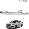 Chrome Front Passenger Right Side Door Handles with Cap Assembly with Key Hole Rh Compatible with Hyundai Sonata 2015-2019 Replace 82661C1110,