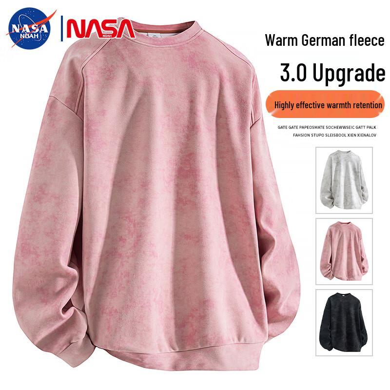 NASA NOAH Men s Tie-Dye Fleece-Lined Crewneck Sweatshirt 2XL