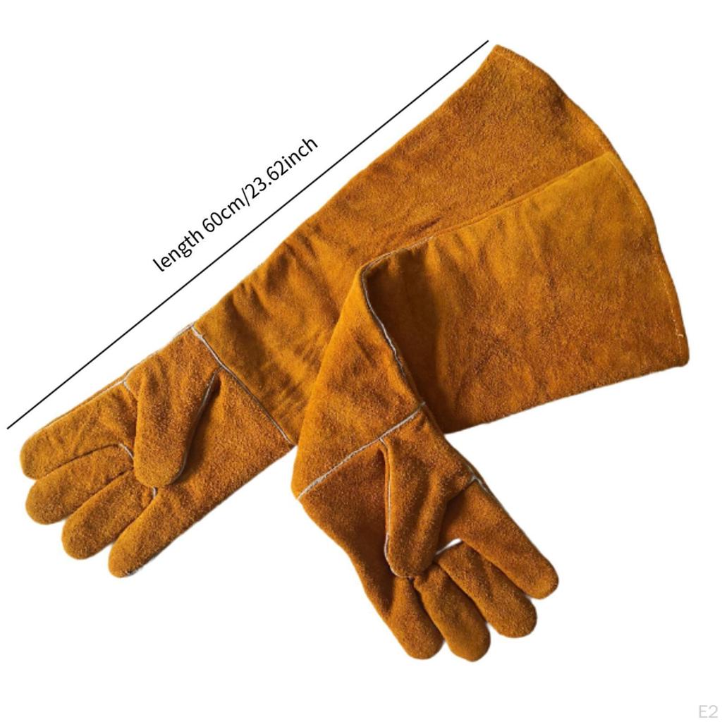 23.6 inch Animal Handling Anti Bite Gloves Welding Glove for BBQ