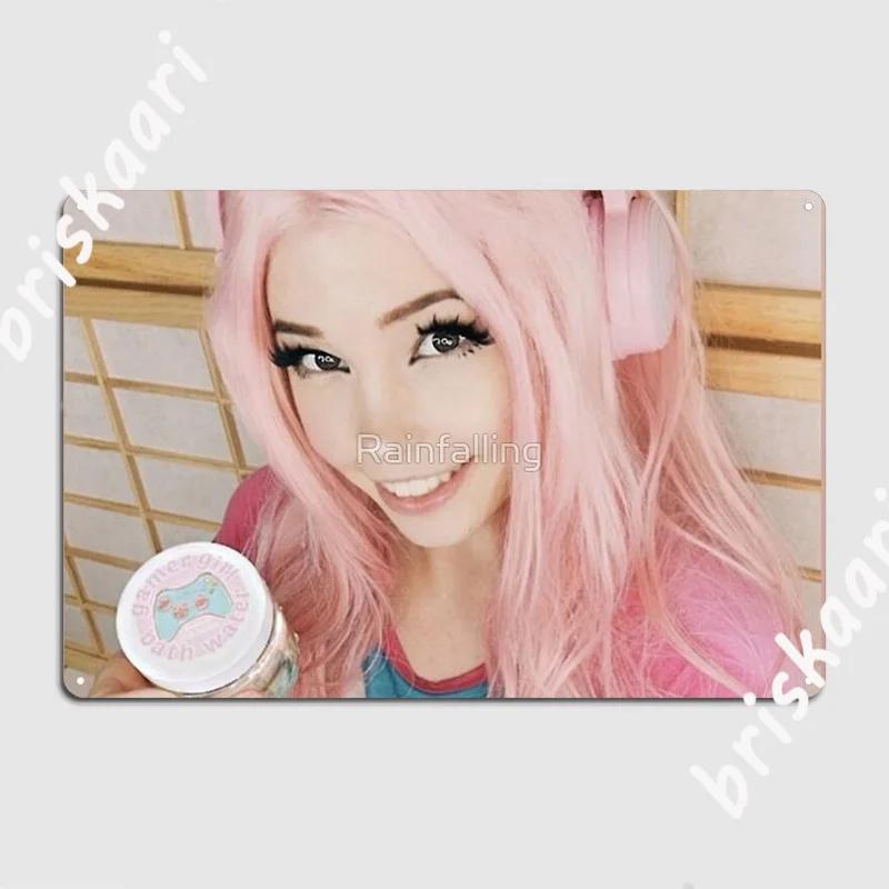 

Belle Delphine Bath Water Metal Plaque Poster Plaques Decoration pub pub Garage Tin sign Poster 20x30cm（7.8x11.8inch）