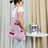 New I-Knitted Bag Knitted Bag Large Capacity Tote Bag Cherry Shoulder Bag