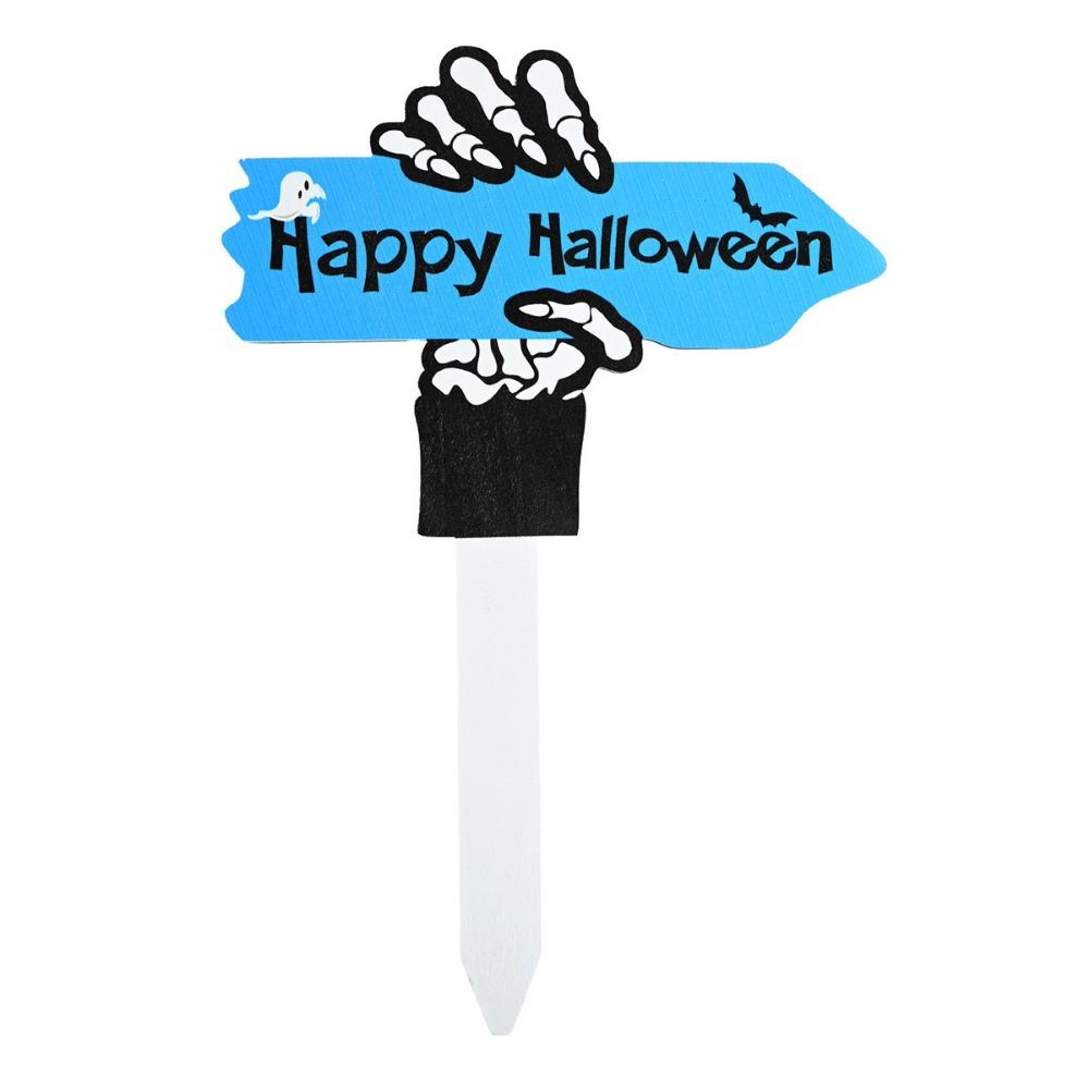 Lightweight Garden Wooden Signs Creative Garden Lawn Stakes Halloween Yard Sign  Outdoor Decor