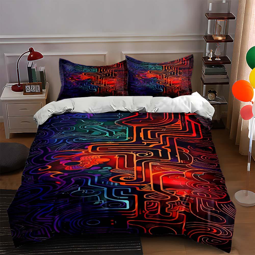 

Abstract, vibrant, geometric. Bedding Duvet cover sets Duvet covers Pillowcases gifts (1 * Duvet Cover 2 * Pillowcases, without duvet insert) 135x200cm