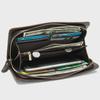 MVA Men's Long Retro Genuine Leather Wallet - Large Capacity Card Holder with Multiple Slots, First Layer Cowhide Clutch Bag.