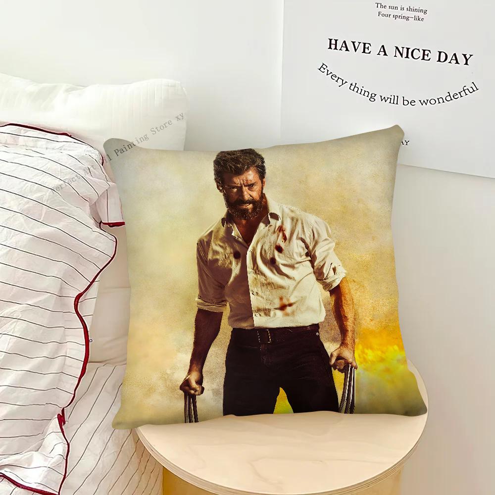 H-Hugh J-Jackman Pillow Case Fashion Square Pillowcase Bedroom Sofa Room Ins Decoration Leisure Cushion Cover 40x40