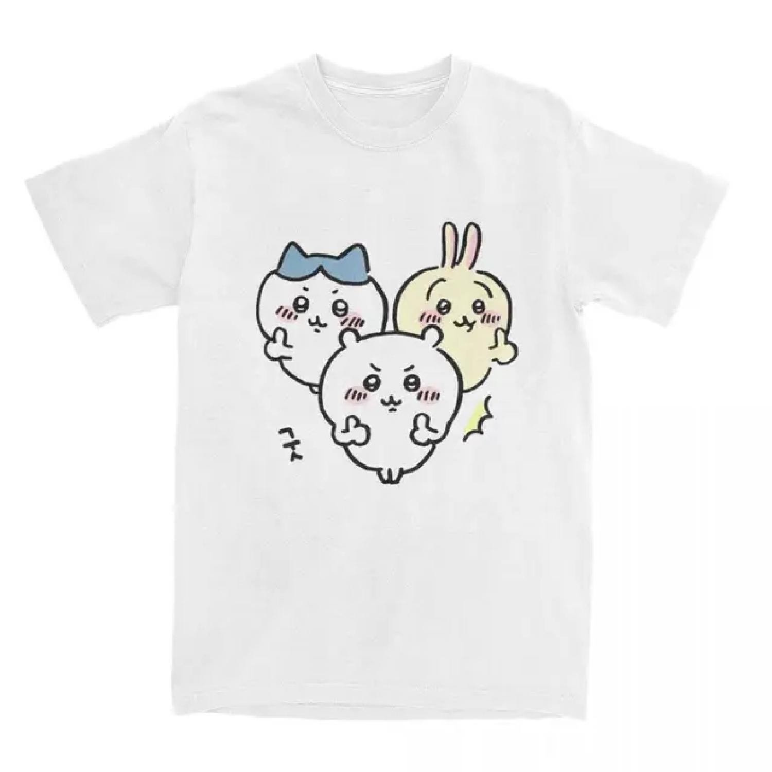 

Аниме Чиикавас Япония Милый Мультяшный Y2K Футболка Лето Япония Mniniso Y2K Футболки 100 Хлопок Модная Футболка Для Парной Одежды XXXXXL чёрный