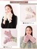 AVEVE 5960 Fluffy, Fleece-Lined Mittens for Women, 2-Way, with Finger Slits for Smartphone Use (Cream)