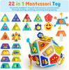 22-in-1 Baby Busy Board Activity Cube Toys Montessori Toy Educational Learning Sensory Travel Toys for Infant Christmas Gifts