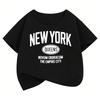 New York Fashion Letter Design Funny T-Shirt Summer Spring Casual Top Short Sleeve