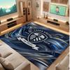 Leeds United Voetbal Print Kristalfluweel Tapijt, Comfortabel Waterabsorberend Antislip Binnen Vloerkleed