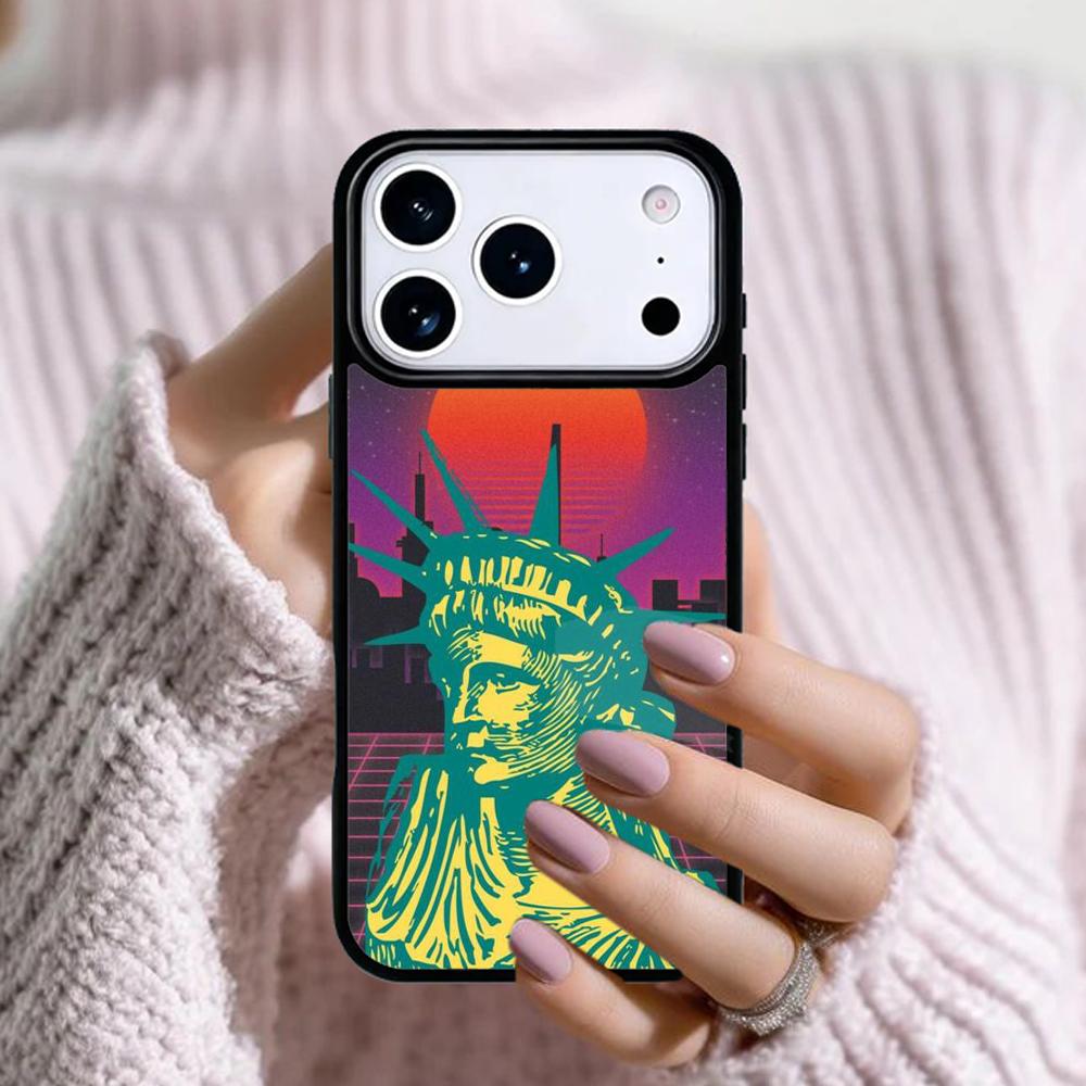 Amerikanische Flagge Freiheitsstatue Handyhülle Für Apple iPhone 17 Air 16E 15 14 Plus 13 12 11 Pro Max Mini Funda Cover