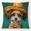 Dalmatian Labrador Retriever Dachshunds Sausage Dog Print Decor Sofa Cushion Cover Pillowcase