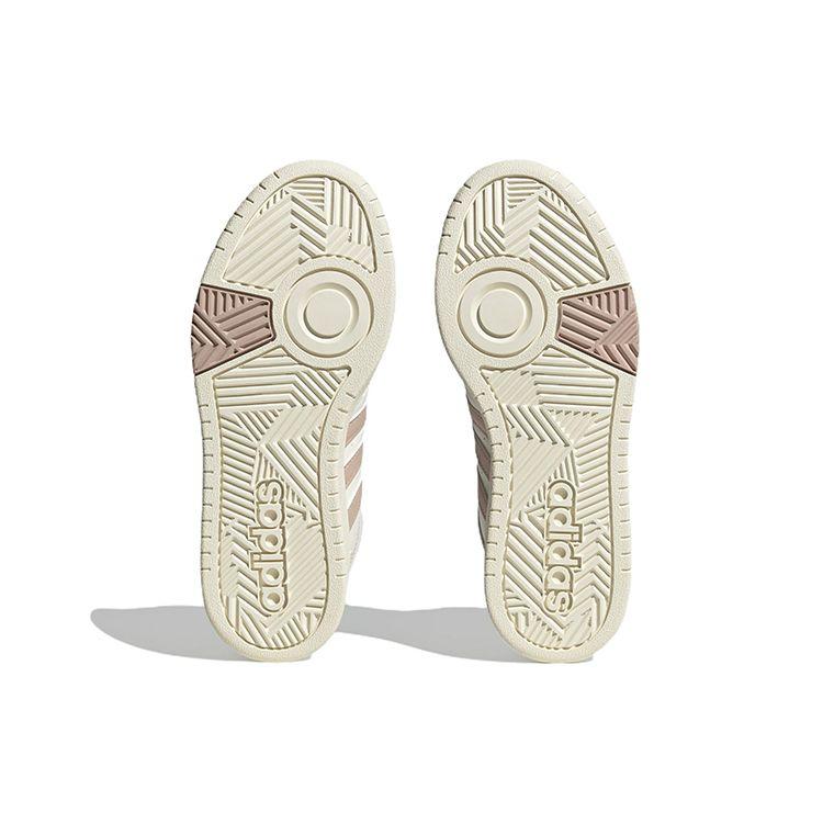 Adidas Neo Hoops 3.0 Comfortable Trendy Lightweight Durable Non-Slip Mid-Top Sneakers Women Sneakers Pink White HP7956