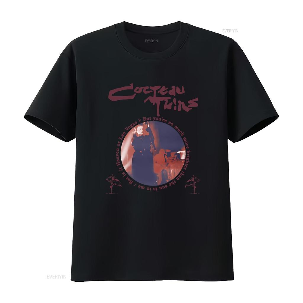 Rare Cocteau Twins Band  T Shirt for Men S 2345 XL Rock Concert Design Tma428 Vintage Washed Stylish Versatile Designer Clothes