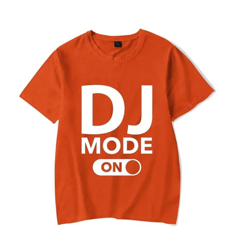 Oversized T-shirt Summer Men Women Dj Mode Print Luminous Tees Hip Hop Style Short Sleeve Harajuku DJ Glowing Tshirt for Men