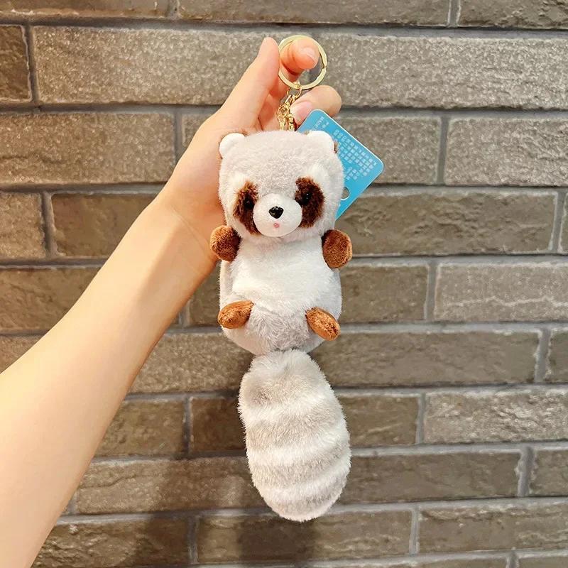 

Plush Raccoon Plush Key Chains Love Couple Small Hanging Ornament Wedding Doll Ragdoll Accessories Pendant Fashion Jewelry 15 cm