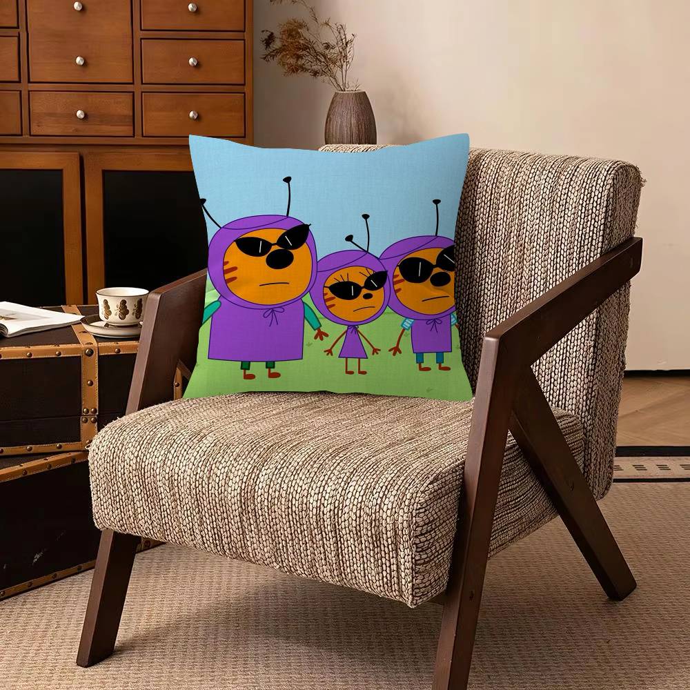 Art KKid E ECats Decorative Pillowcase Square Pillowcase Home Office Decorative Cushion Cover