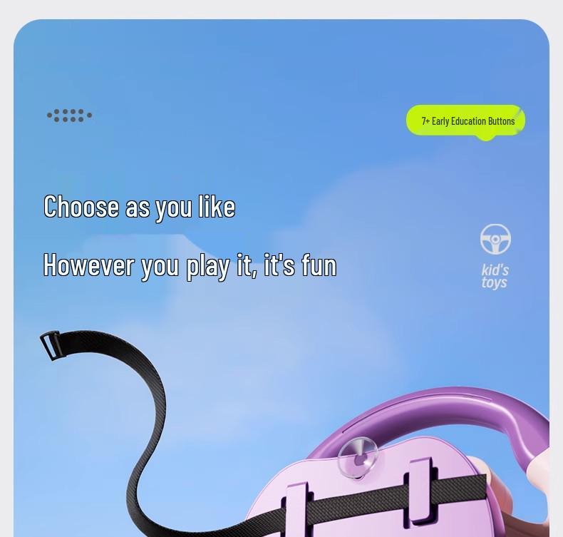 Co-pilot Steering Wheel Toy for Toddlers - Simulated Car for Early Education, Perfect for 3-Year-Old Boys - Ideal Children's Day Gift