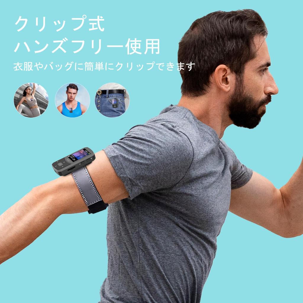 RUIZU Odtwarzacz MP3 64 GB z Bluetooth OTG Przenośny Odtwarzacz Muzyki z Głośnikiem i HIFI Cyfrowy Audio Kompaktowy i Idealny do Języków i Funkcji