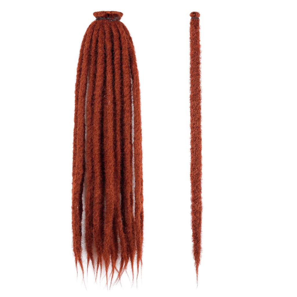 24-Inch Single Strand European & American Felt Dreadlocks Wig – Hand-Crocheted Extensions for Street Dance