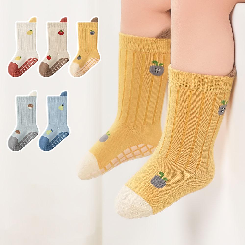 3 Paar Cartoon Kinderbodensocken mit Noppen Atmungsaktiv Rutschfest Kinderbodensocken Weiche Rutschfeste Socken Für Kinder