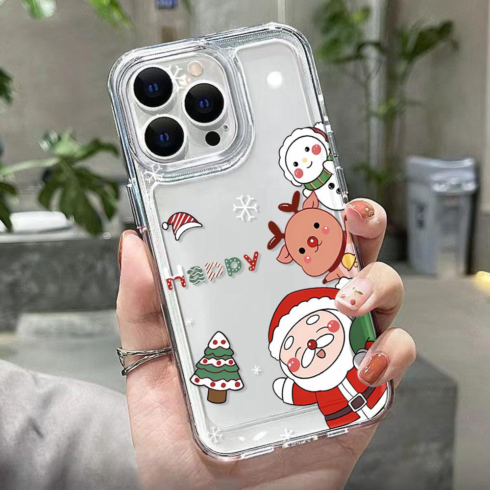 Weihnachts-Handyhülle für iPhone 11 13 XR 15 Pro Max 12 16 Pro Max für iPhone 14 7 8 Plus XS Max Samsung A15 A55 A05 Redmi 12 13C 13 Huawei Mate 30 40